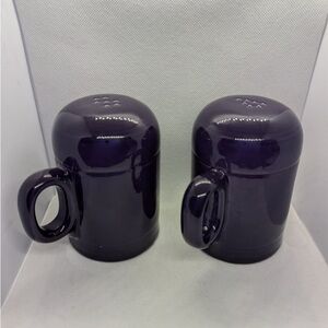 Fiestaware post 86 retired color Plum Rangetop Large Salt and Pepper Shaker Set